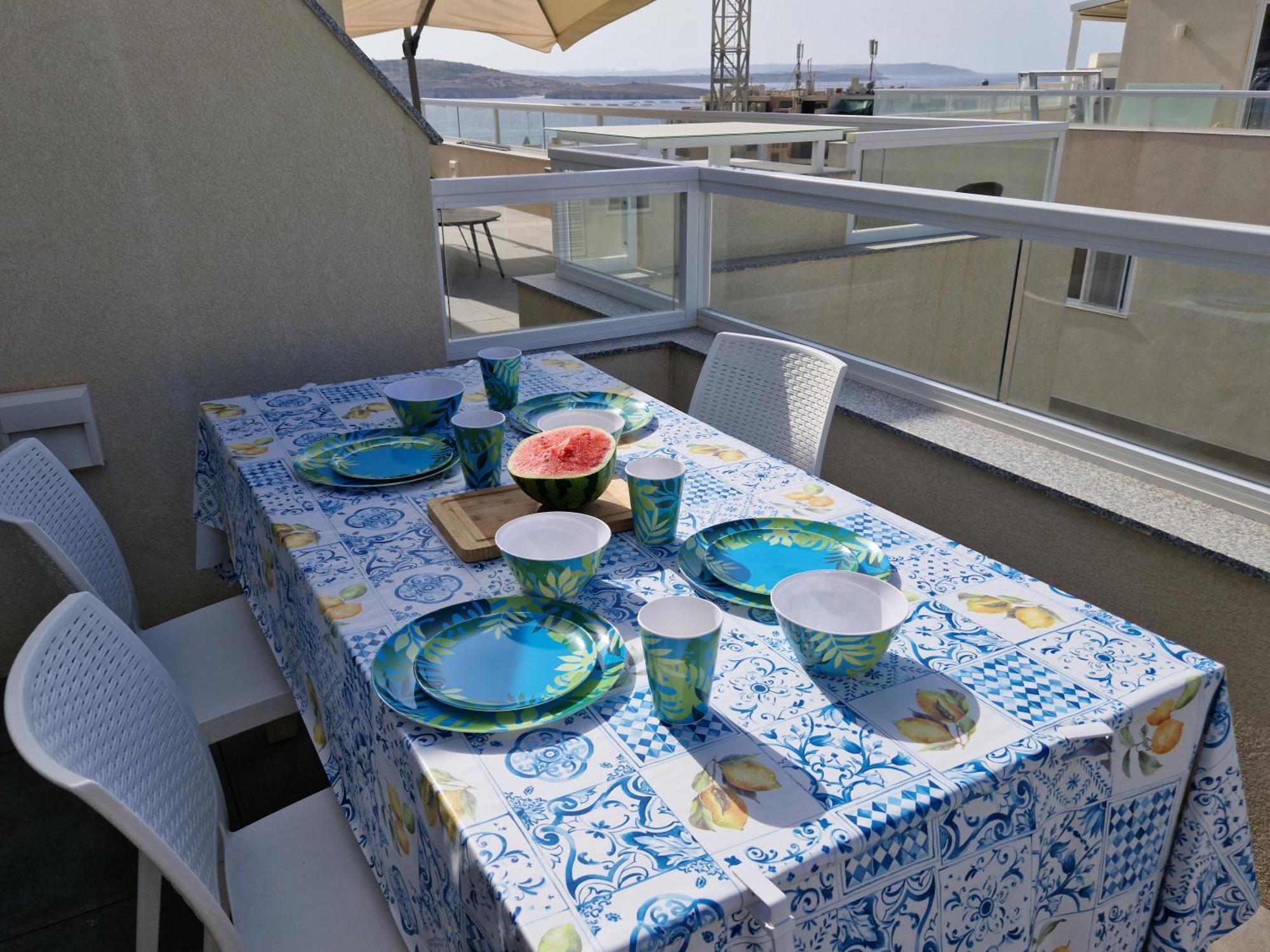Sea View New Penthouse Terrace & Garage Parking Apartment St. Paul's Bay Exterior photo