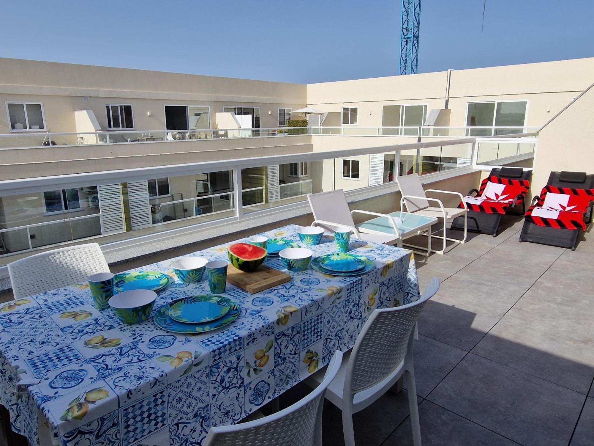 Sea View New Penthouse Terrace & Garage Parking Apartment St. Paul's Bay Exterior photo